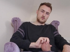 Long slow masturbate with jism shot