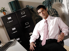 Spicy men fuck in an empty office after nice oral foreplay