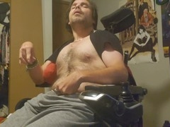 Epic wheelchair guy's juicy ejaculation just for you