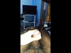 Jim masturbates on his bed for pleasure