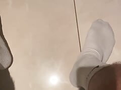 Sniff on my socks and kiss me feet!