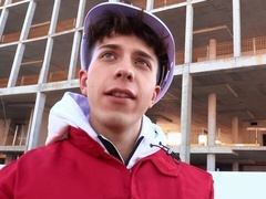 Kinky construction hottie gets his tight bum fucked in POV