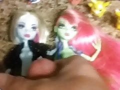 Abby and Venus toy godess cumshot