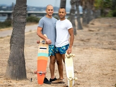 Bald white dude Frankie fucks bald black dude Chris