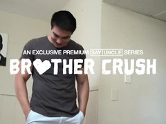 Curly Guiltless Dude Gets Plumbed By Huge Chisel Security Guard