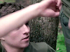 youthfull military twunk getting ganbang by big cocked bears