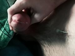 waking up horny skinny german guy with big cock is jerking off in bed