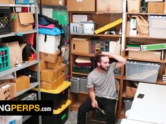 Mike Maverick In Black Officer Covers Thief Jesse Prathers Balls With Sticky Cumshot