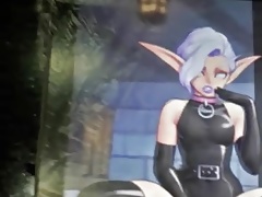 9 spurts of cum for Ereanna (WoW Night Elf cum tribute)