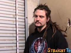 Straight bad boy with dreads Mickey Waters jerks off solo