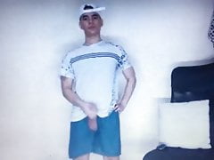 Hot young cute Latino with huge hung thick big dick
