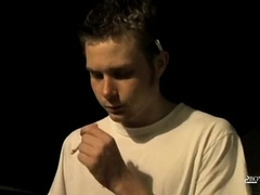 Homo Nubile Milked His Pulsing Penis While Smoking A Cig