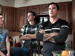 Steven Lee and Tristan Hunter are fucking in the kitchen