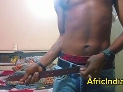 african boy explores himself