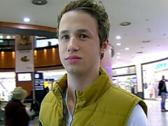 Adorable amateur with a bubble butt eats cum