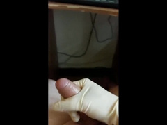 Stroking myself off until i Jism a Pile with a Mitten and a Pile of Grease