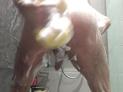 soapy sponge shower