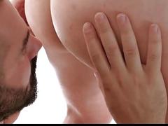 Jessy Ares stuffing blonde Ken Rodeo until he's full