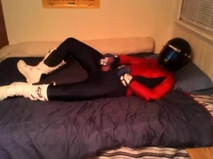 Jerk Off in Spidey costume