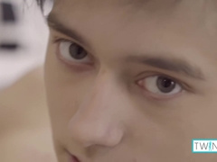 Brunette Cutie Logan S Strokes His Hard Cock While Gapping His Butt Hole!