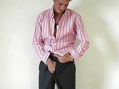 UK youngster jerks off after interview