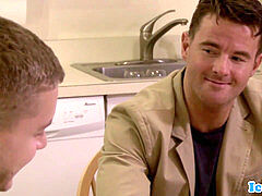 Mature otter bj'ed before finger-tickling twinks ass