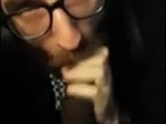 Hot bearded guy sucking guy in public restroom 9