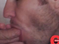 Nasty public gloryhole blow job on the campus