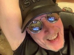 Lenny52 a fucky-fucky-pub Chief faps his knob in a sleazy bang-out office