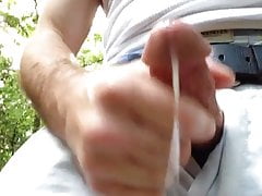 Jerking off and cumming & Gay cruising at the park