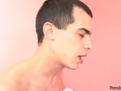 Dark-Haired Queer Duo Enjoy Personal Bed Hook-Up Sesh