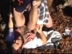 Amateur hunk goes wild in the woods with his bareback desires