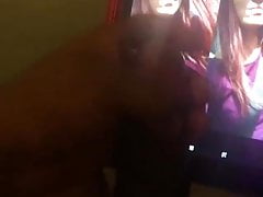 Cumtribute on russian brownish red hair