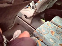 stranger bus blowjob with big cumshot