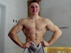 Hot hairy stud showing off on webcam