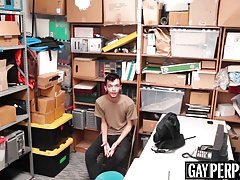 Young shoplifter sucks officers big cock before raw fucking