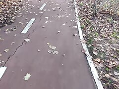 Dick flash - I pull out my cock in front people in the public park with cumshot