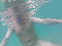 naked in water