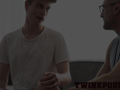 Hung twink Nick Woods rims and fucks sexy muscle coach Dan