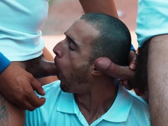 Court fuck with outdoor spit roasting... and tennis