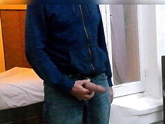 Cumming in public outside hotel room window - rockard daddy