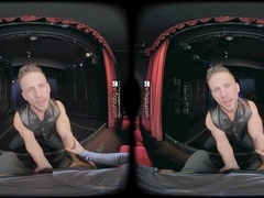 Sensual VR experience: Roman Todd's seductive muscle striptease in VR gay porn