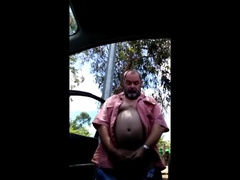 Str8 babby bear jerkin off in the park 4