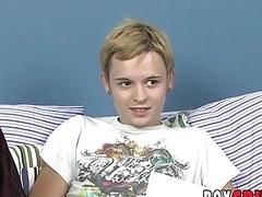 Nice guy answers questions before stripping and jerking off