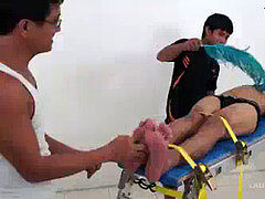 Asian stud Lance bound and tickled