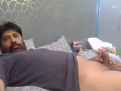 Pakistani daddy Dxxavier enjoys some solo play with his knob