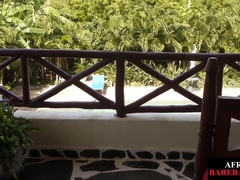 Glamour African youngster stiffy deep throating before unsaddled fucky-fucky