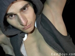 Dylan the nighttime stud shows off his muscles