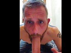 Monster Cock Stud with Beard Deep Throat, Piss, & Cum