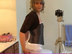 Huge Boner Hj for Crossdresser Samantha